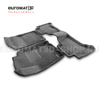 Текстильные 3D коврики Euromat3D Business в салон для Toyota Land Cruiser Prado 150 (2010-2014) № EMC3D-005115G Серые