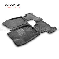 Текстильные 3D коврики Euromat3D Business в салон для Toyota Rav 4 Long (2006-2013) № EMC3D-005126G Серые