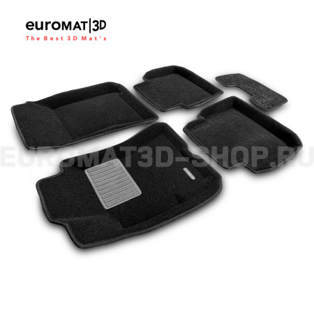 Текстильные 3D коврики Euromat3D Business в салон для Subaru Legacy (2002-2009) № EMC3D-004707