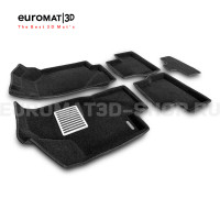 Текстильные 3D коврики Euromat3D Lux в салон для Lada Kalina (2004-) № EM3D-005310