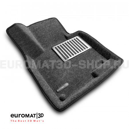 Текстильные 3D коврики Euromat3D Lux в салон для Mazda CX-5 (2017-) № EM3D-003414G Серые