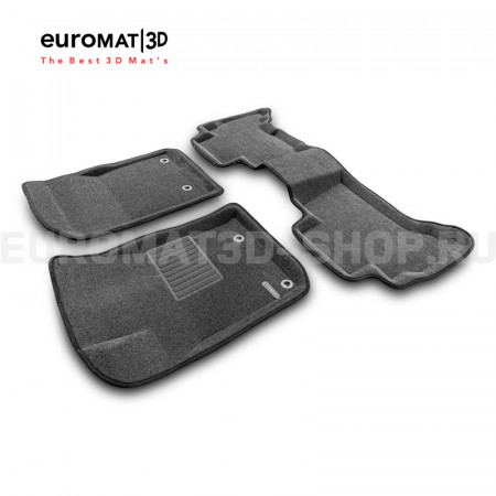 Текстильные 3D коврики Euromat3D Business в салон для Lexus GX460 (2014-) № EMC3D-005119G Серые