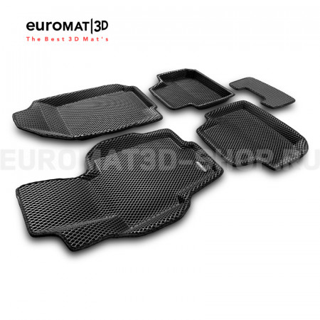 3D коврики Euromat3D EVA в салон для Honda Accord (2002-2007) № EM3DEVA-002605