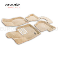 Текстильные 3D коврики Euromat3D Lux в салон для Volkswagen Golf 5 (2003-2009) № EM3D-004502T Бежевые