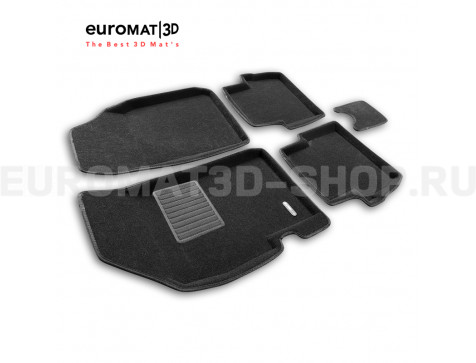 Текстильные 3D коврики Euromat3D Business в салон для Ravon R2 (2016-2022) № EMC3D-001508