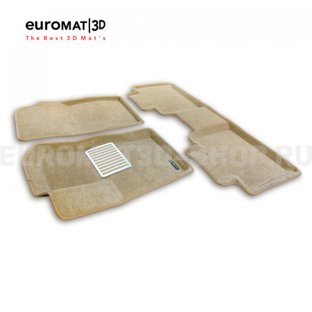 Текстильные 3D коврики Euromat3D Lux в салон для TANK 500 (2023-) № EM3D-004910T Бежевые