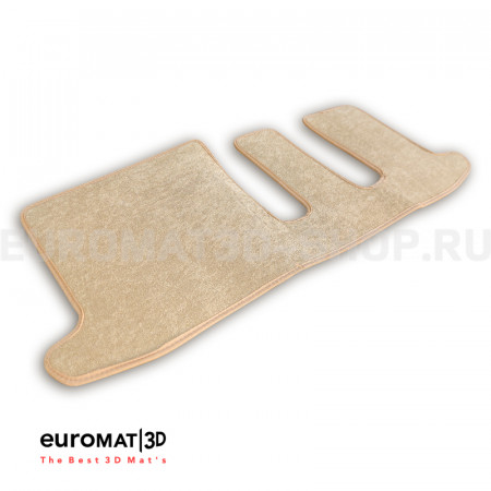 Текстильный 3D коврик на 3-й ряд для Infiniti JX, QX60 (2012-2015-) № EM3D-003723.3T Бежевые